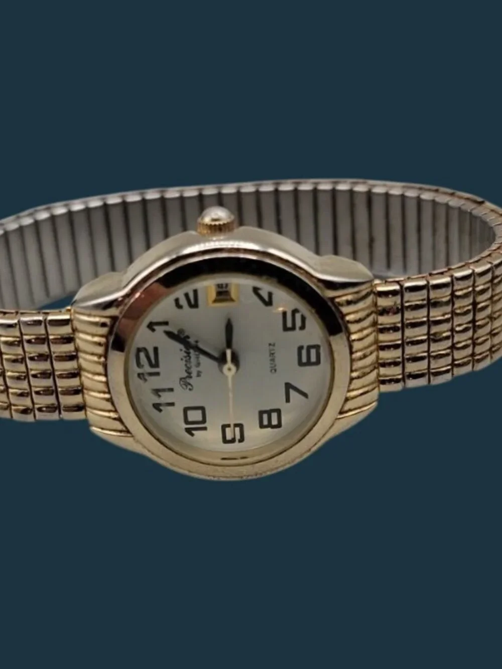 Gruen Precision Ladies Quartz Watch Thin Expansion Band Gold Tone GP435L 7